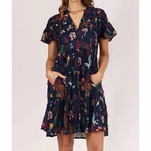 NEW RUBYYAYA barsi mini dress in navy